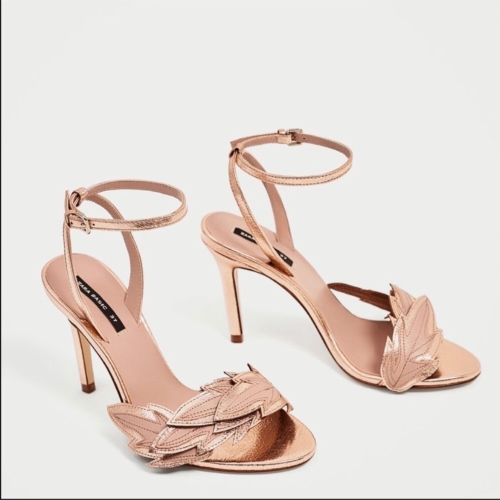Zara Beautiful Rose Gold Sandals